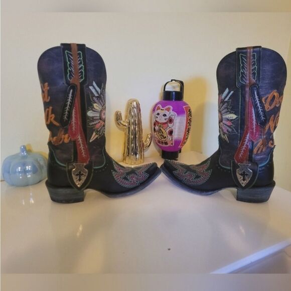 Ariat X Gypsy Soule Sugar Skull Cowboy Boots, VGUC, Size 6 - Picture 3 of 5